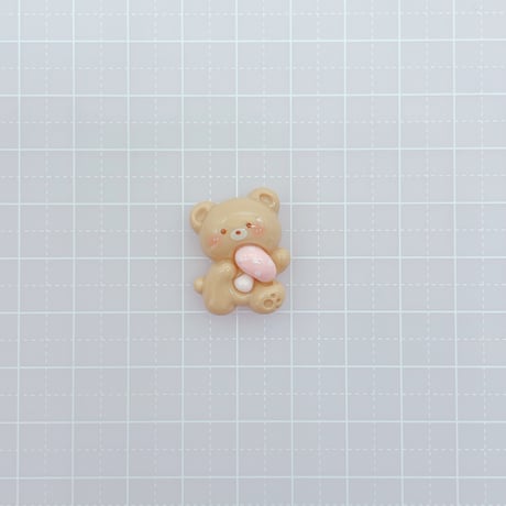 Ｎｏ.1045  くま  きのこ   デコパーツ