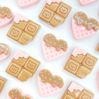 Ｎｏ.1052  チョコ  くま  ハート  デコパーツ