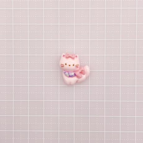Ｎｏ.1034  猫  可愛い  リボン  デコパーツ