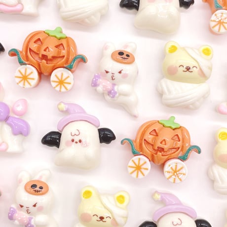 Ｎｏ．958   ハロウィン  くま  うさぎ   かぼちゃ  おばけ  デコパーツ