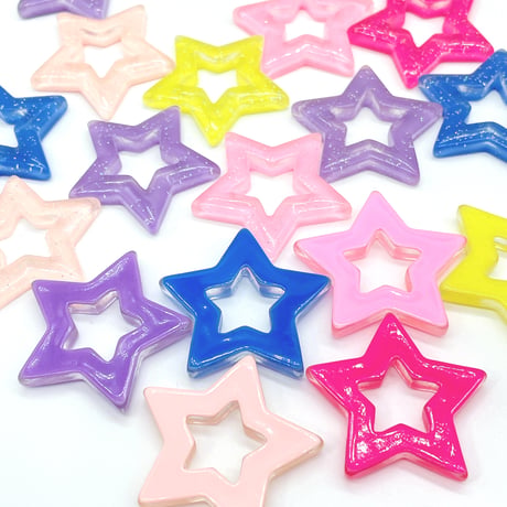 Ｎｏ.1033   スター  星  グリッター キラキラ  ラメ デコパーツ
