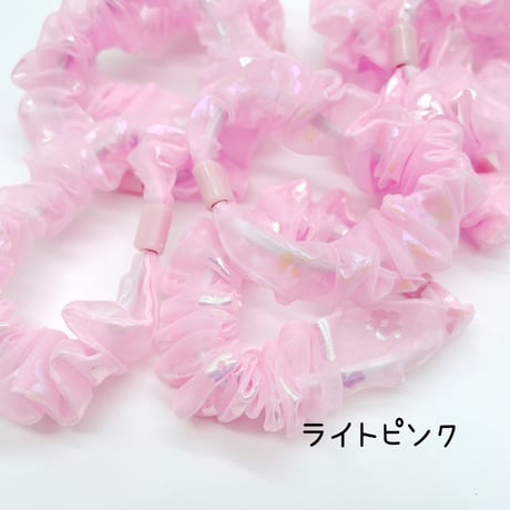 Ｎｏ．876 台座付き ヘアゴム  シュシュ フラワー