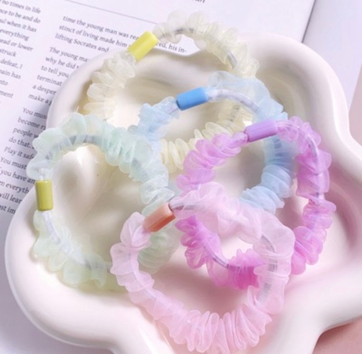 ヘアゴム No.293 No．934 台座付き ヘアゴム シュシュ | DECOPARTS SHOP はぴいちご