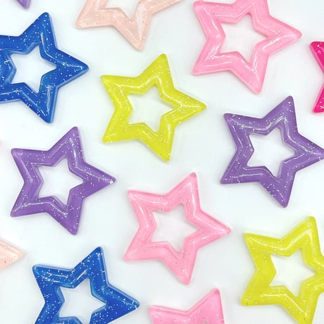 Ｎｏ.1033   スター  星  グリッター キラキラ  ラメ デコパーツ
