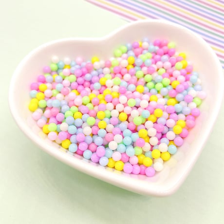 【3mm】 ツヤあり パステル ミンツ (穴なし) 10ｇ