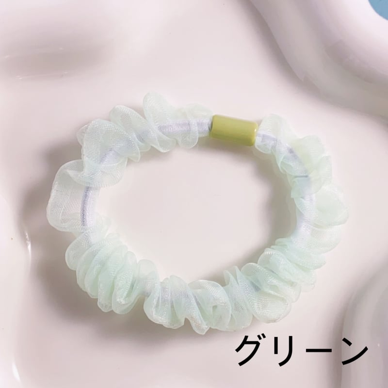 ヘアゴム No.293 No．934 台座付き ヘアゴム シュシュ | DECOPARTS SHOP はぴいちご