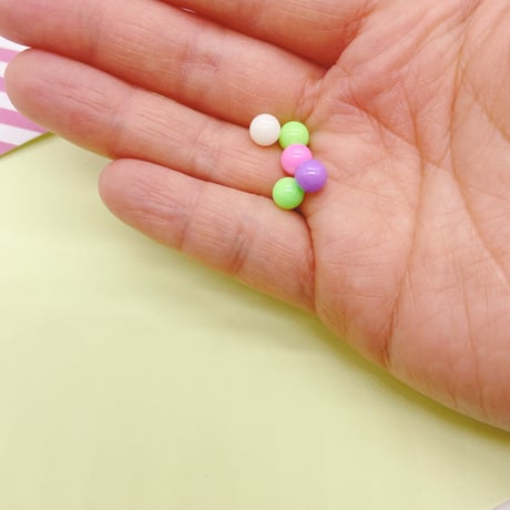 【6mm】 ツヤあり カラフル  ミンツ (穴なし) 10ｇ