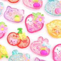 Ｎｏ．976   うさぎ  ネコ   くま   フルーツ  デコパーツ