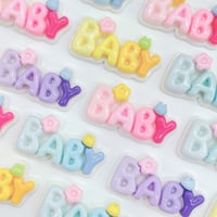 Ｎｏ.1046  BABY  文字  カラフル  パーツ デコパーツ