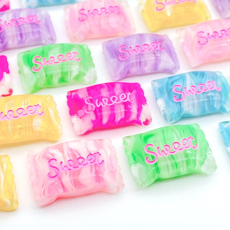 Ｎｏ．574  sweet  キャンディ  マーブル  デコパーツ