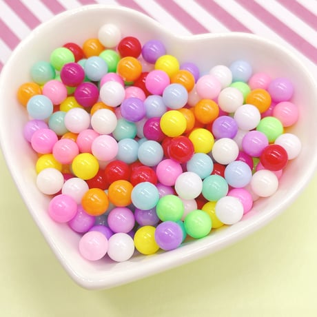 【6mm】 ツヤあり カラフル  ミンツ (穴なし) 10ｇ