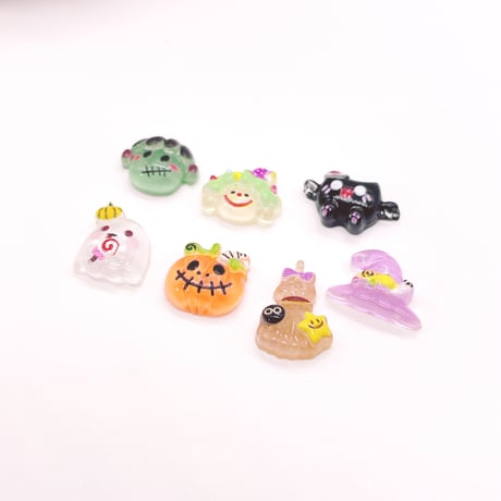 Ｎｏ．890    \20個/  ハロウィン かぼちゃ  おばけ  ミニ パーツ ネイル