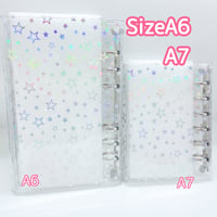【A6   A7】シール帳 2ボタン  スター バインダー