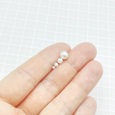 Ｎｏ．968   \3mm/  ホワイト  パール  トッピング