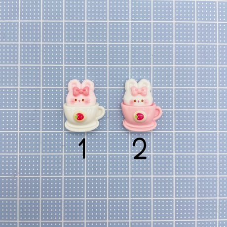 Ｎｏ．686  うさぎ  カップ  デコパーツ