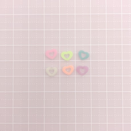 Ｎｏ．966   蓄光   ハート  フレーク  トッピング
