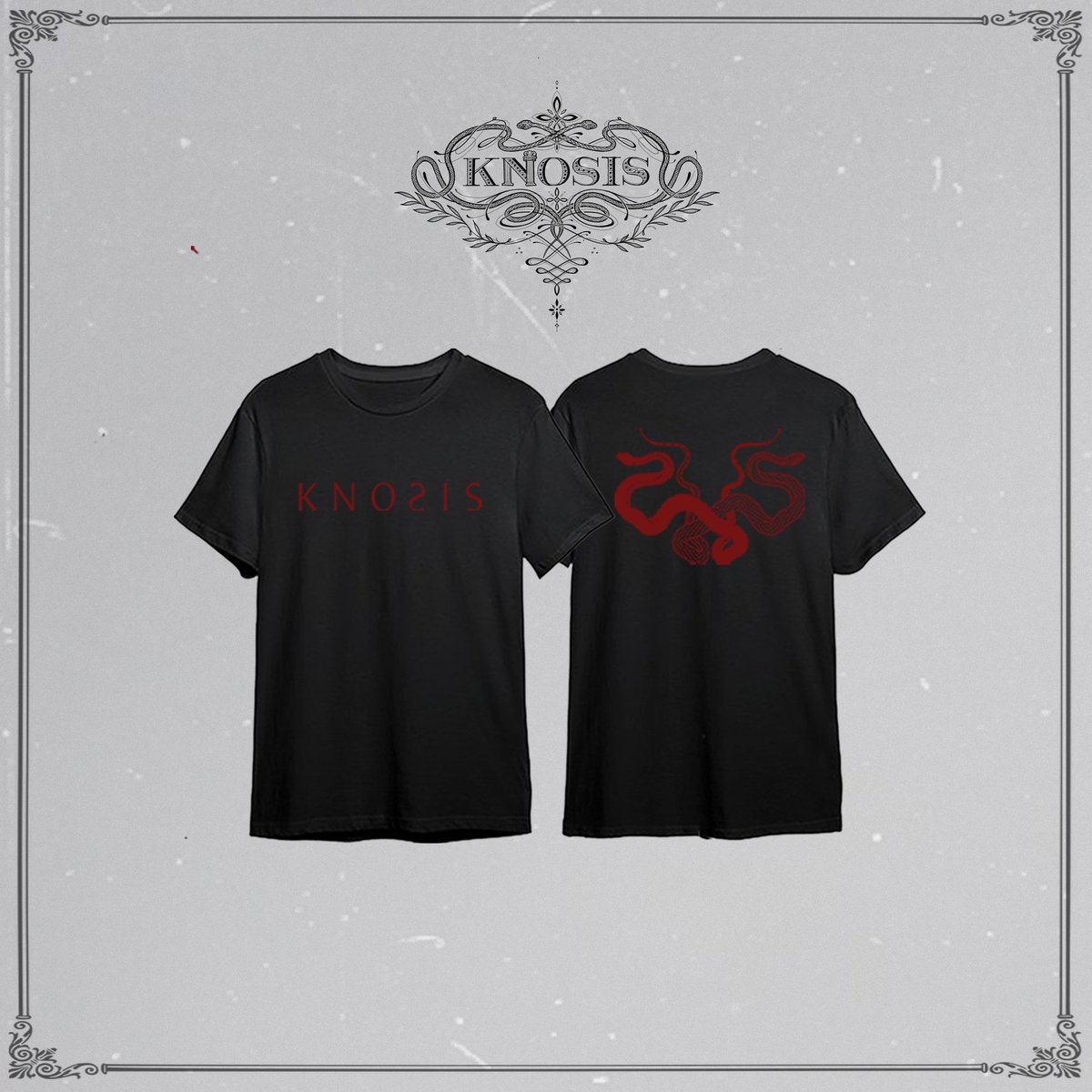 T-shirt Logo Knosis ブラック / T-shirt Logo knosis / Knosis | Crimson & Black ミュージシャン