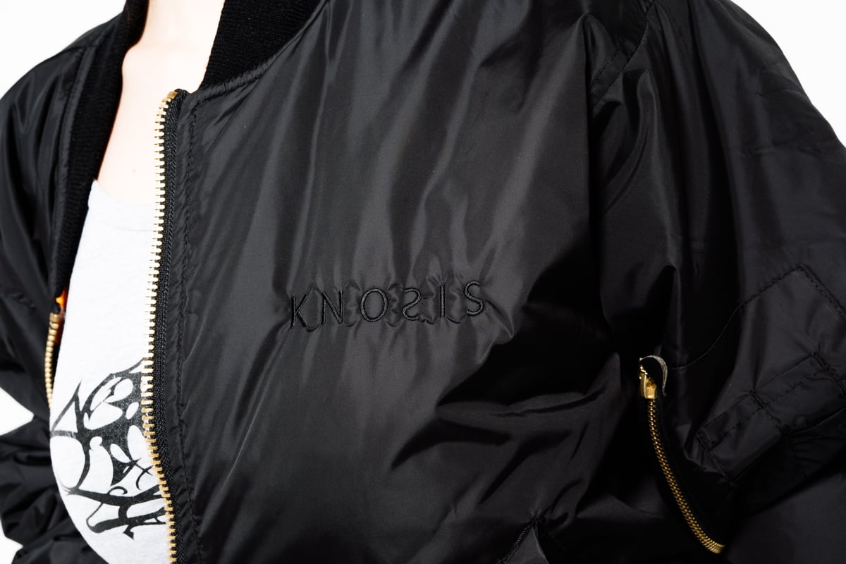 ミュージシャン knosis MA-1 GENKNOSIS POP UP 商品>> KNOSIS LOGO EMBROIDERED