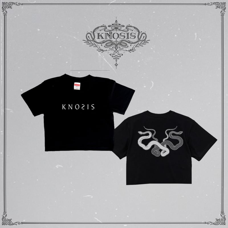 Lサイズ 黒 Tシャツ knosis Knosis Logo Cropped Shirt / BLACK | Knosis