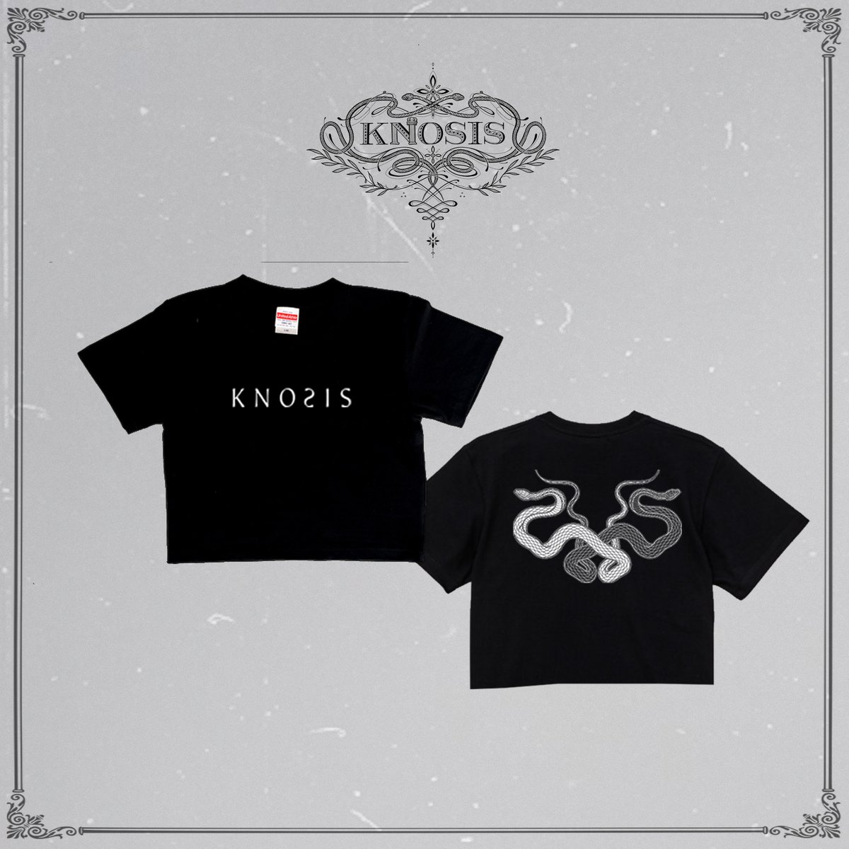 Knosis Logo Cropped Shirt / BLACK | Knosis