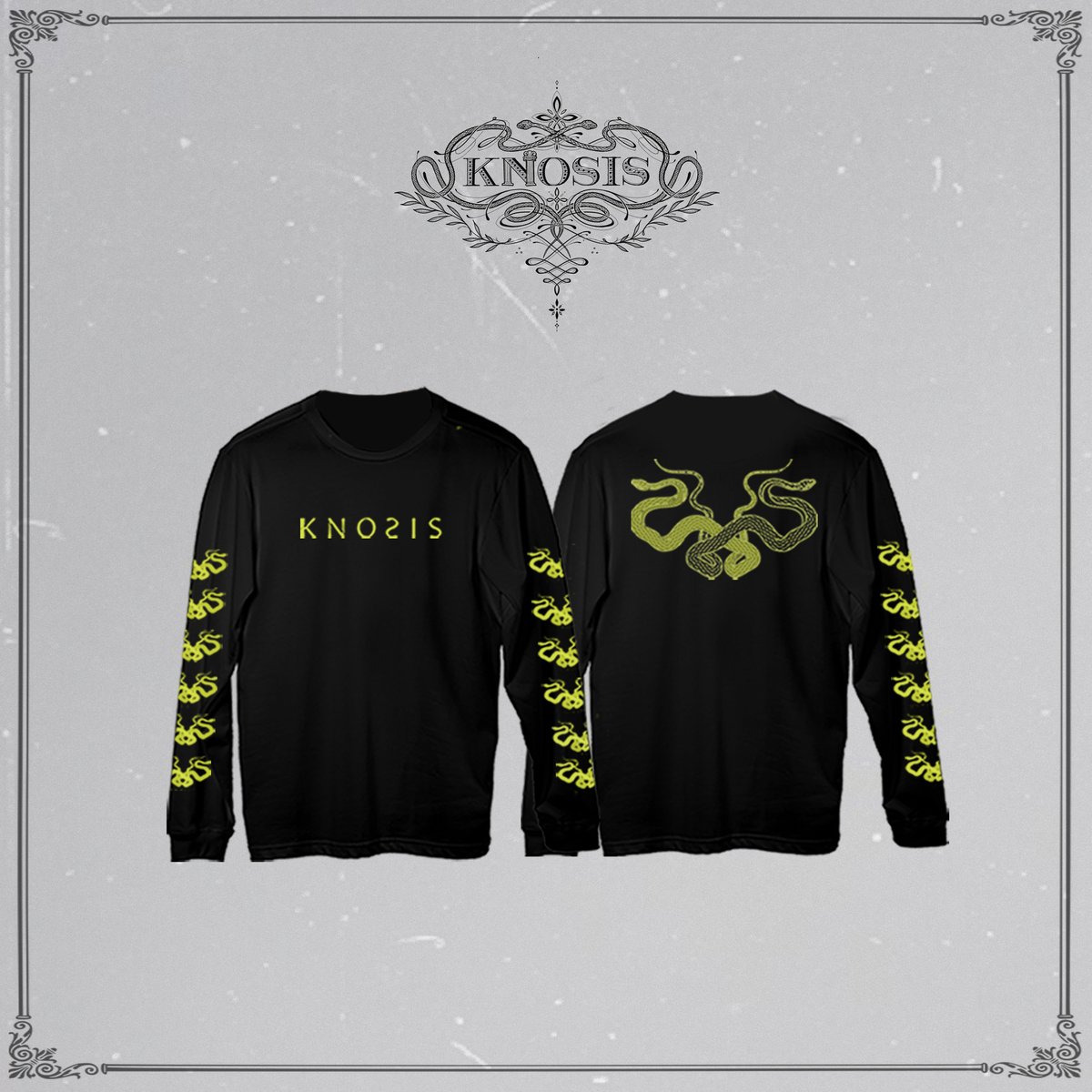 Lサイズ 黒 Tシャツ knosis Knosis Logo Longsleeve | Black & Yellow | Knosis
