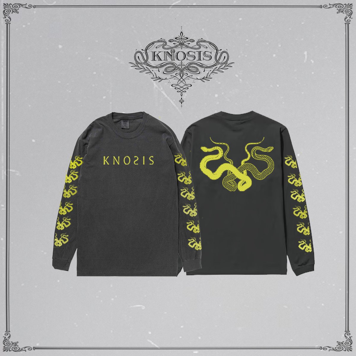 Knosis Logo Longsleeve | Vintage Black & Yellow