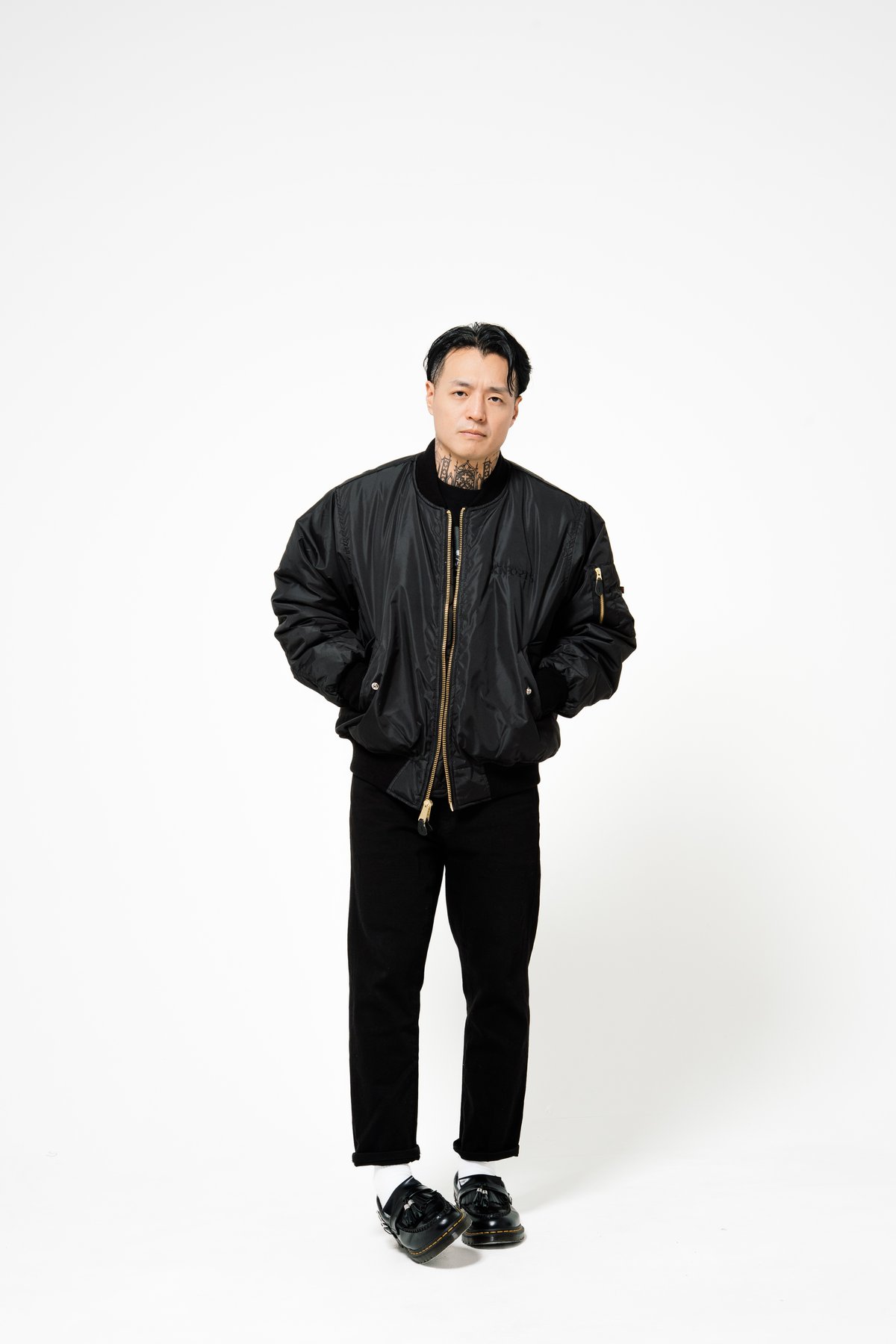 ミュージシャン knosis MA-1 GENKNOSIS POP UP 商品>> KNOSIS LOGO EMBROIDERED