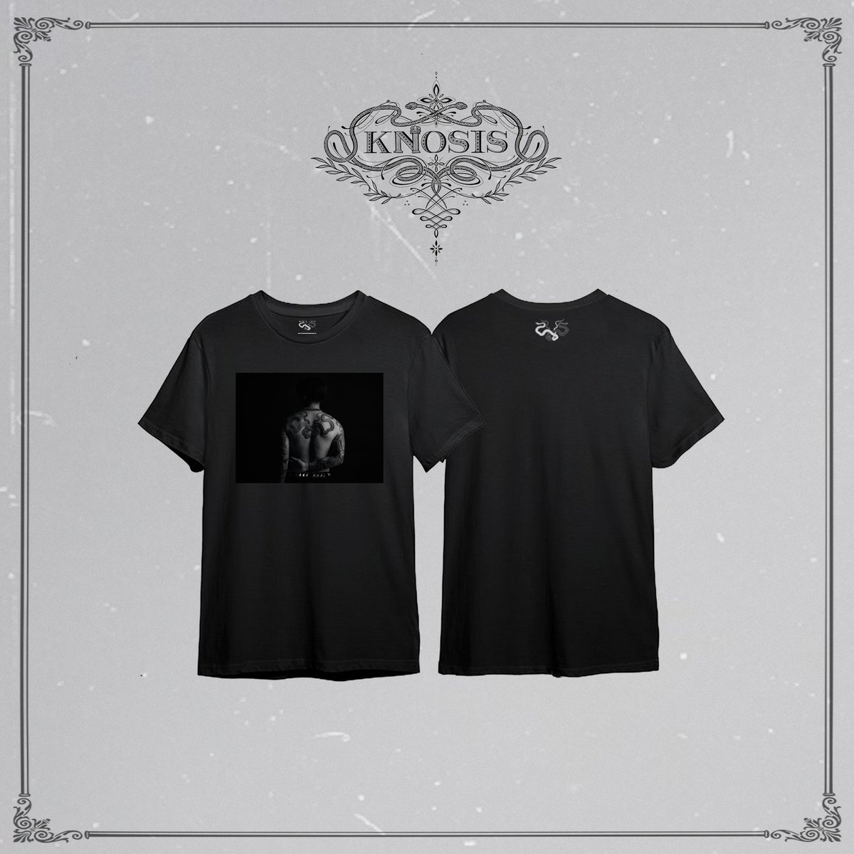 knosis Logo T-shirt / ブラック KNOSIS PHOTO T-SHIRT/ Black & Black | Knosis