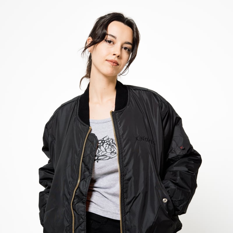 ミュージシャン knosis MA-1 GENKNOSIS POP UP 商品>> KNOSIS LOGO EMBROIDERED