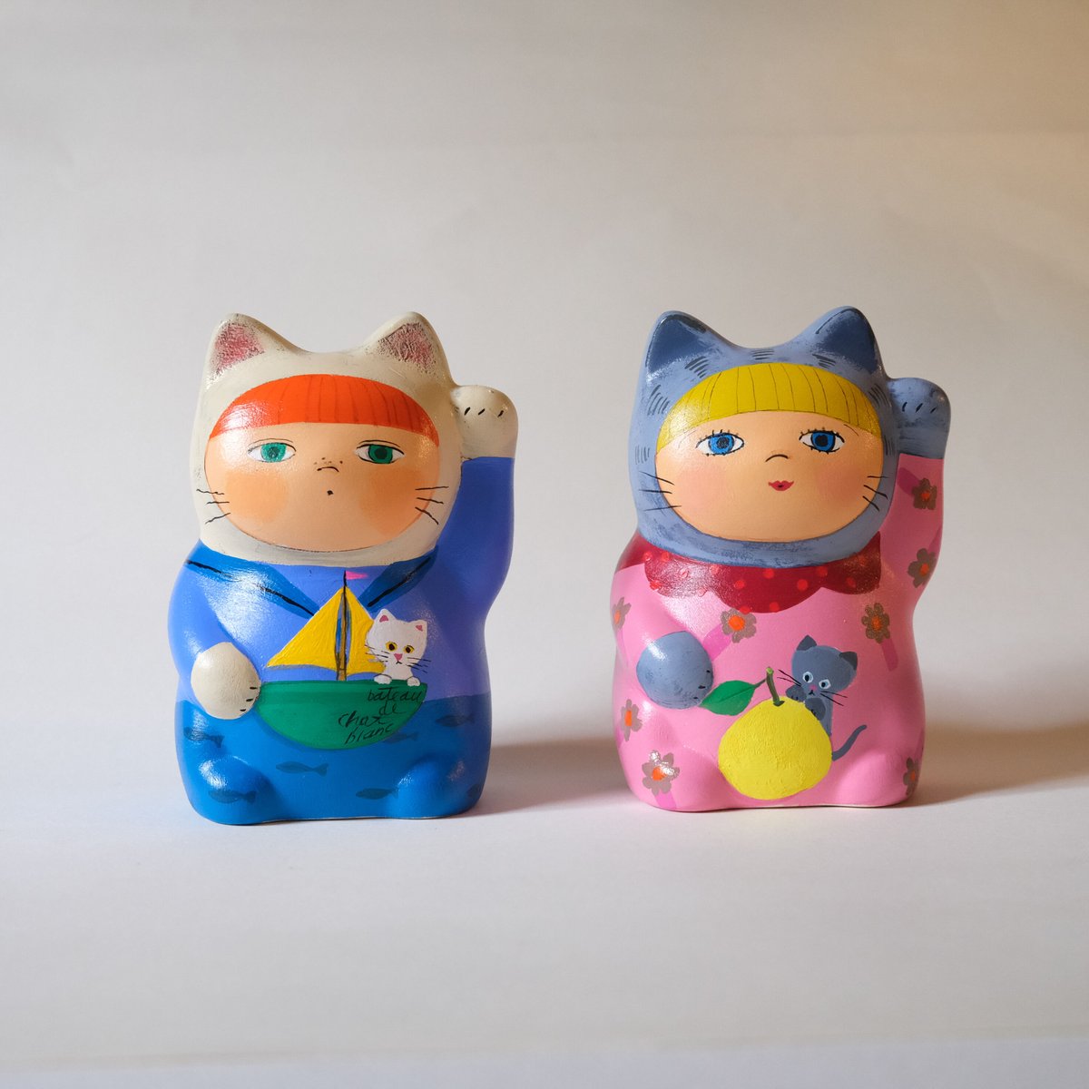 まねき猫作品「Yacht cat」(S)【marini＊monteany】 | Place w