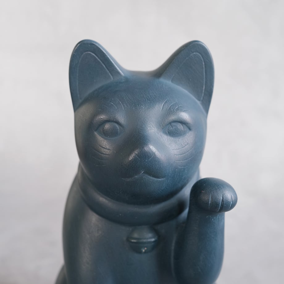 まねき猫作品「黒板猫」 (L)【石澤彰一】 | Place where you meet ca