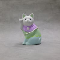 まねき猫作品「パールと青い目のマネキネコ」(Y/ブレスレット付き)【umloo】