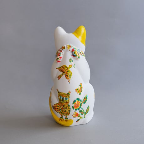 まねき猫作品「花鳥風月の猫」(L)【中川彩香】