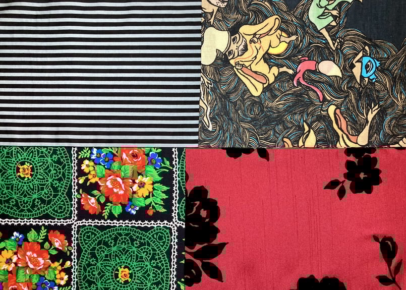 百鬼夜行ブラックと花・半幅帯 | MONO by TOMONOSUKE