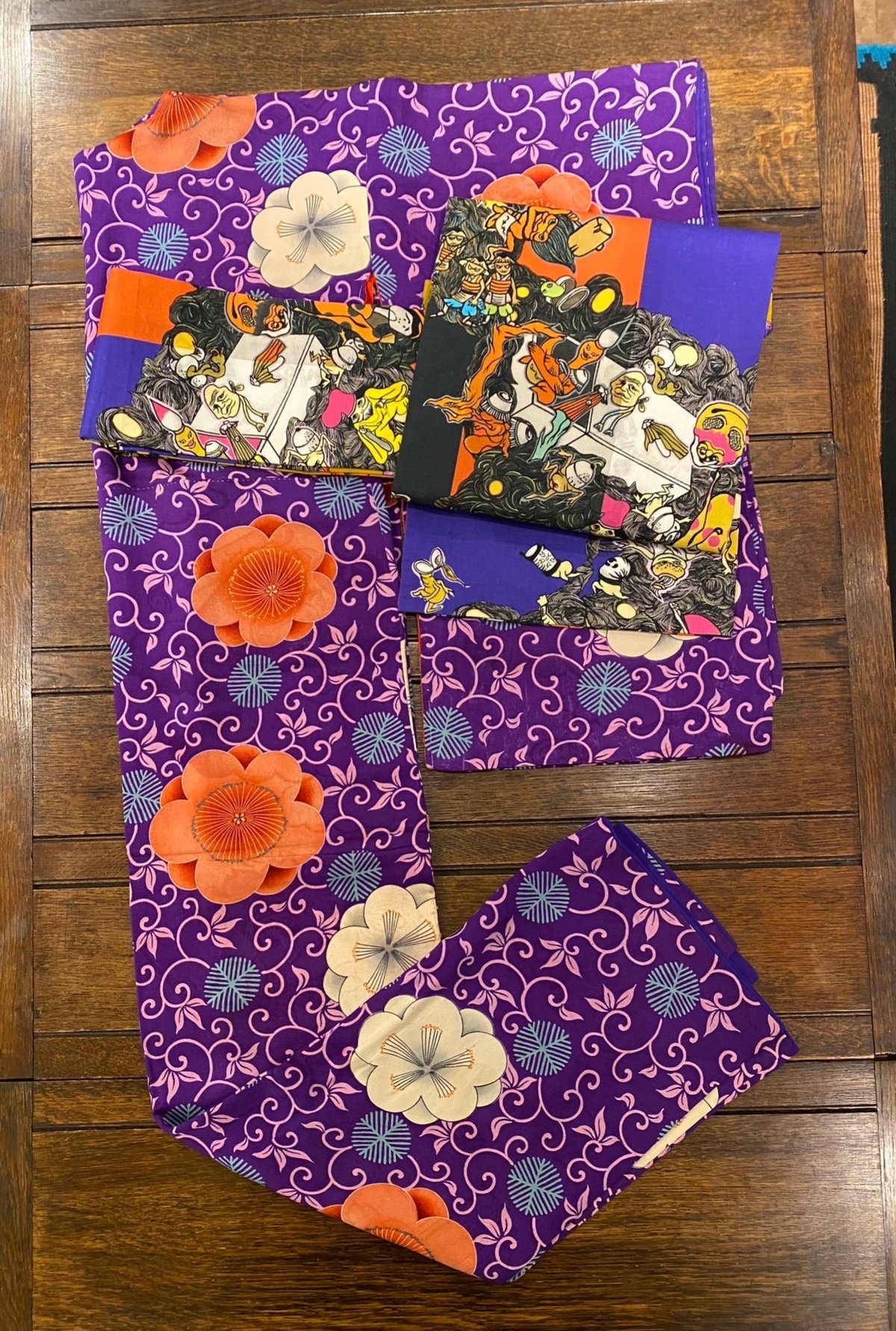 百鬼夜行 柄繋ぎ【縦】・名古屋帯 | MONO by TOMONOSUKE