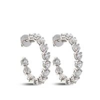 【オーダーアイテム】ダイヤモンドフープピアス　total 5ct