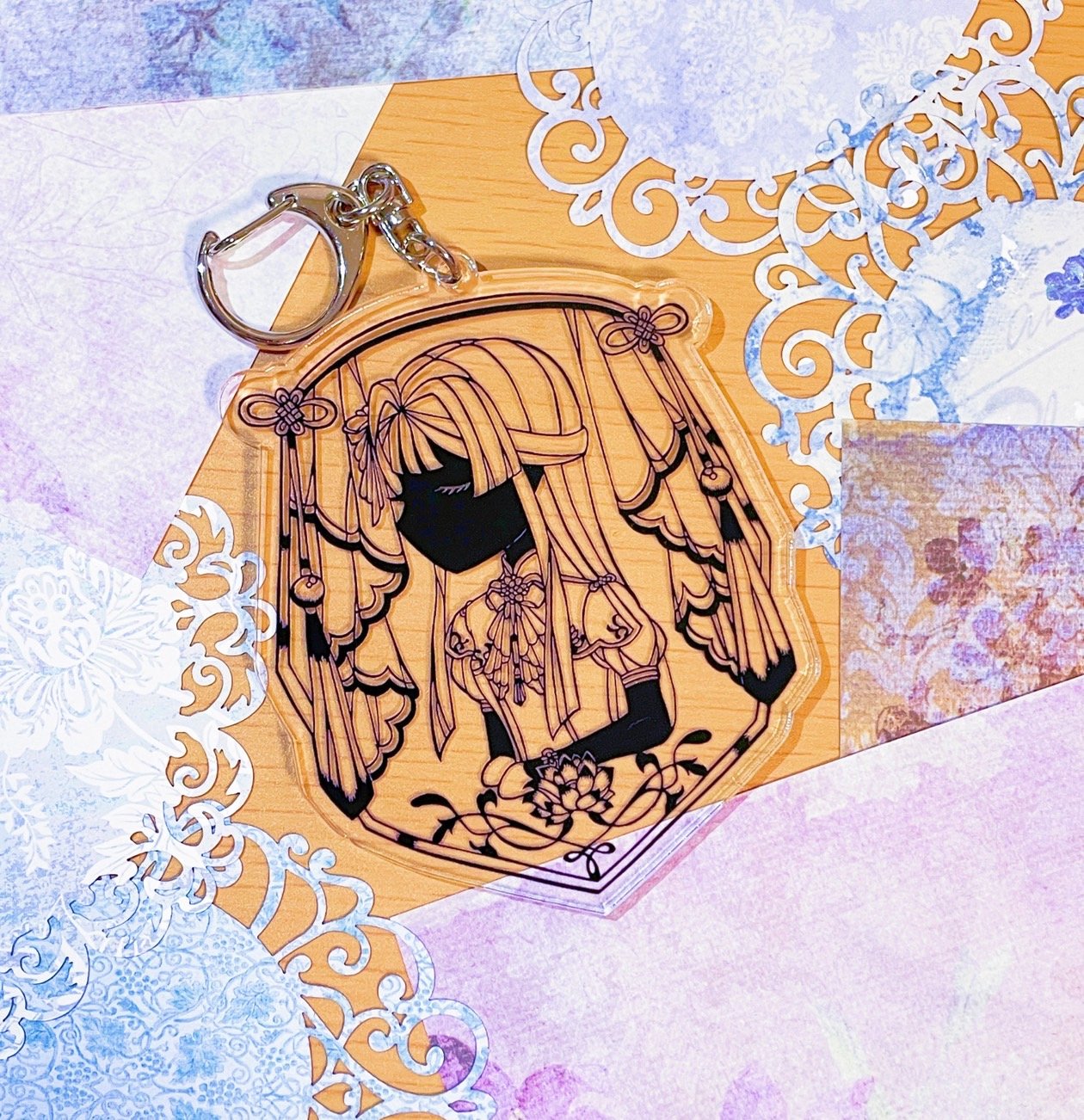 新品未開封 ブレイブリーデフォルト 切り絵風アクリルキーホルダー BDFF original