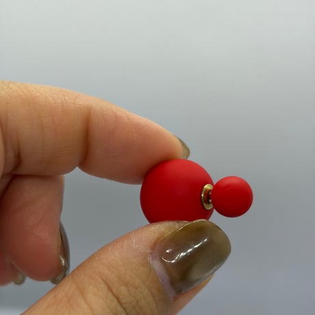 マットカラー　ボールピアス
