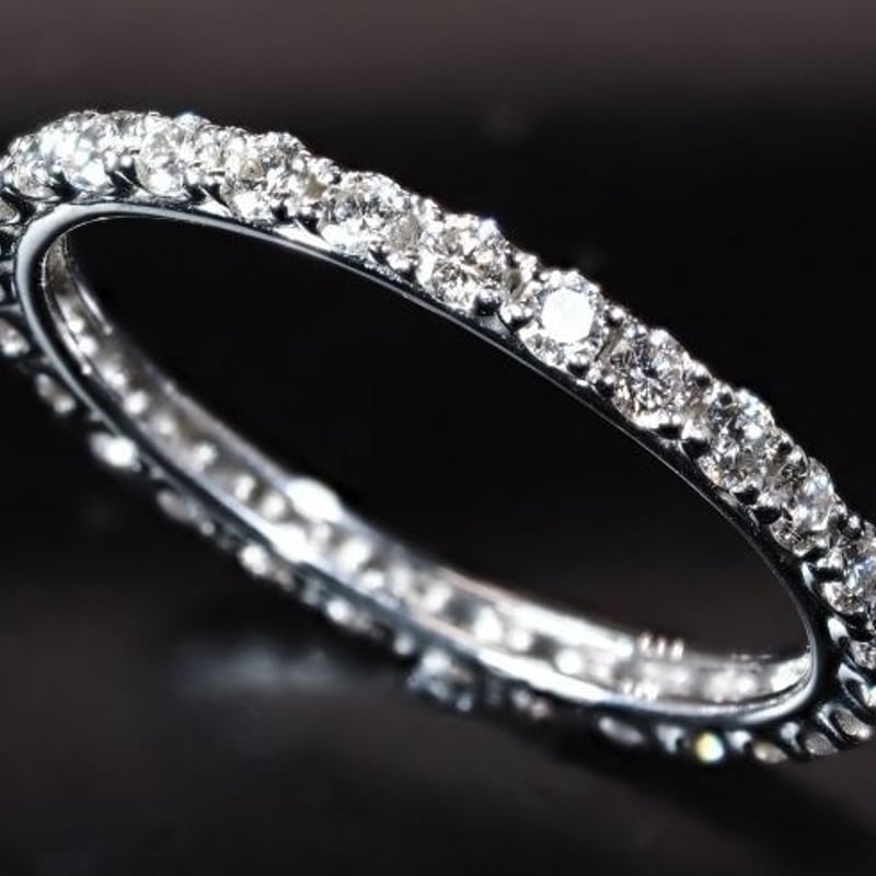 厳選 天然 ダイヤモンド エタニティ リング 指輪 0.67ct pt900 国内 