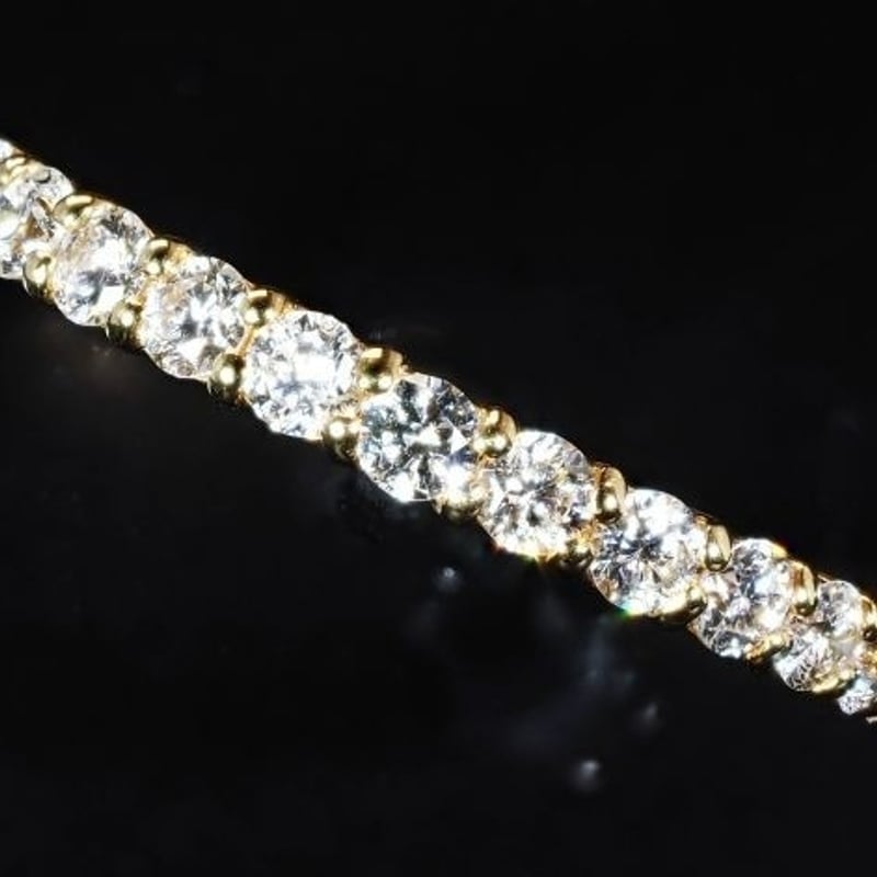 厳選 豪華 大粒 天然 ダイヤモンド エタニティ リング 指輪 0.5ct 18金 