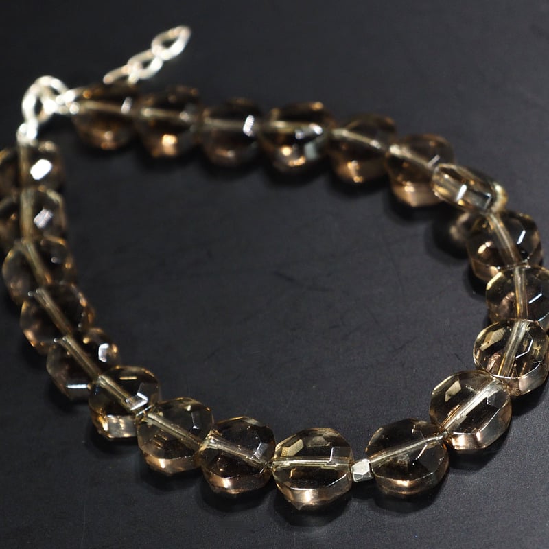 天然石 スモーキークォーツ ブレスレット シルバー アクセサリー