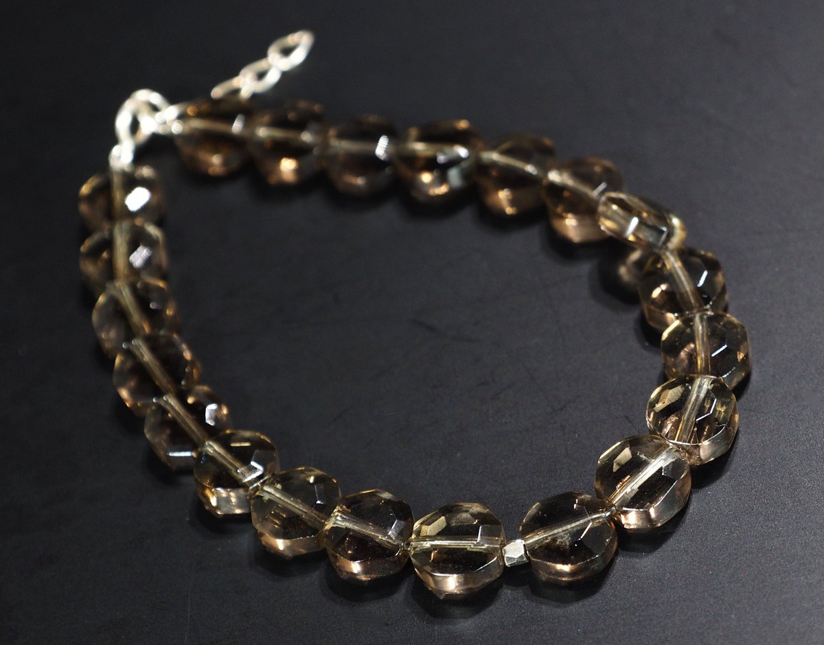 天然石 スモーキークォーツ ブレスレット シルバー アクセサリー