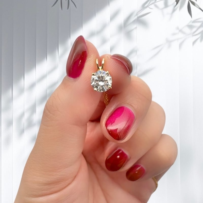 18K 一粒 ダイヤモンド ネックレス 1ct 18金 ゴールド ソリティア Y