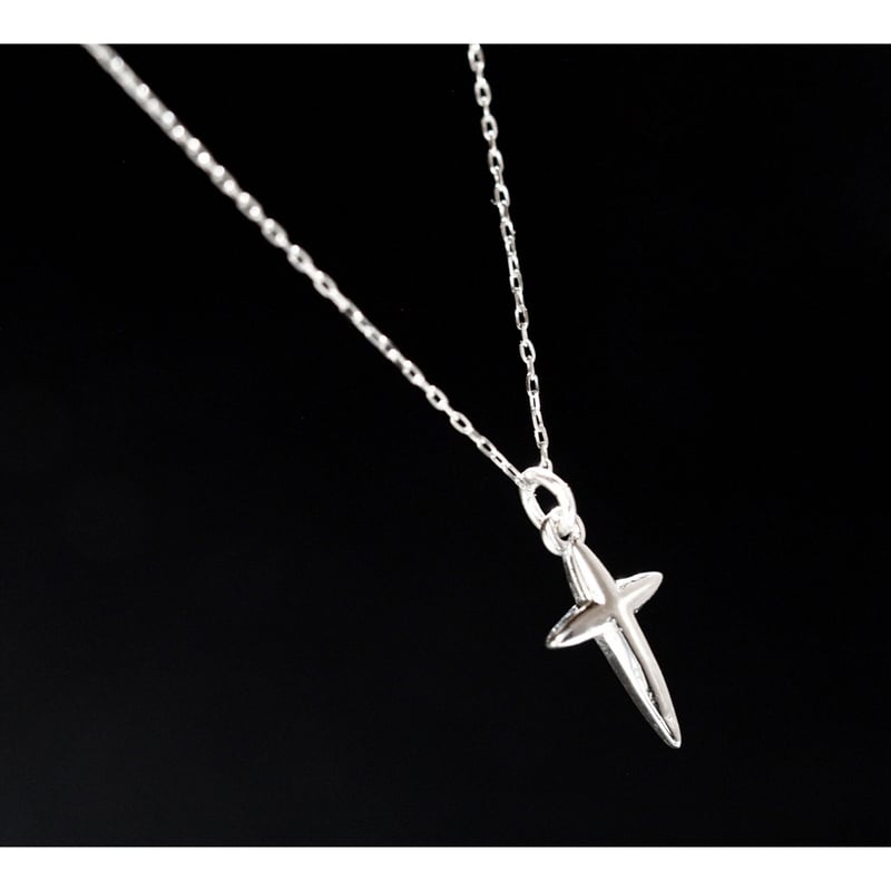 プラチナ製 シンプル クロス ネックレス 国内生産品 厳選 pt850 ( 刻印