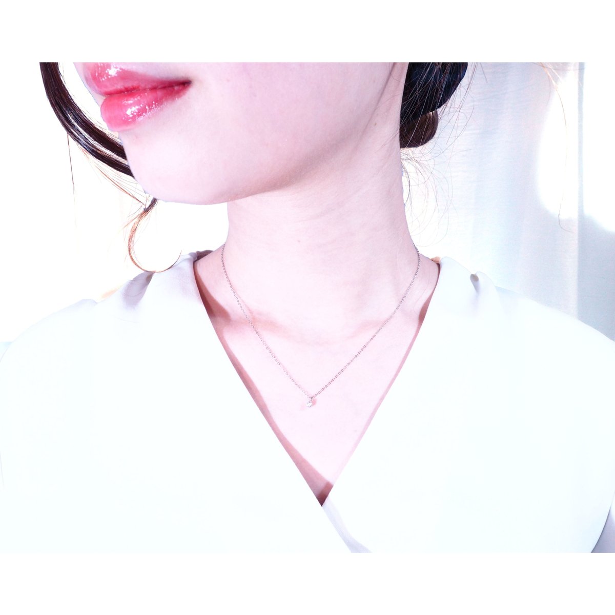 プラチナ 900 一粒 ダイヤモンド ネックレス 0.1ct pt900 | Redington