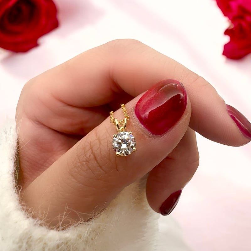 18K 一粒 ダイヤモンド ネックレス 0.5ct 18金 ゴールド ソリティア Y 