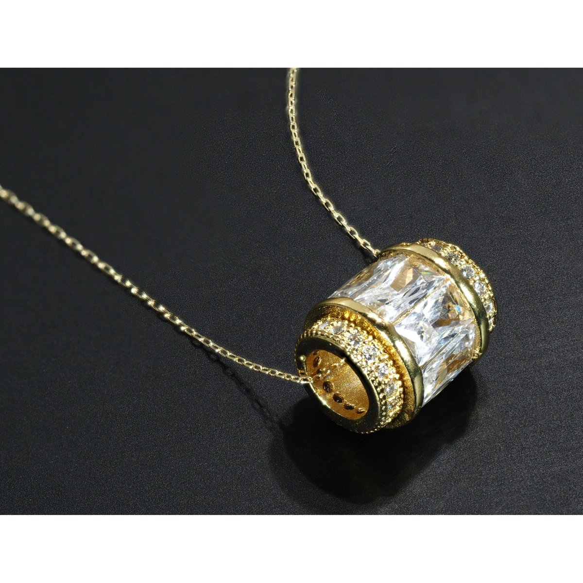 18金製 豪華 大粒 ダイヤモンド ネックレス フル 国内生産品 K18