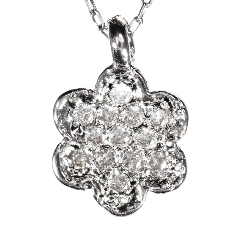 プラチナ製 ダイヤモンド ネックレス 国内生産品 厳選 pt850 ( 刻印有