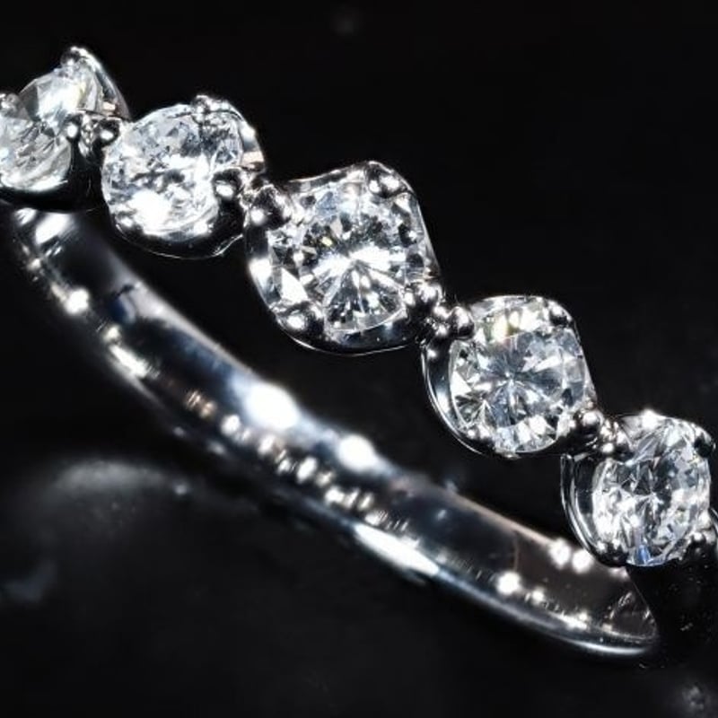 厳選 豪華 大粒 天然 ダイヤモンド リング 指輪 0.538ct pt900 国内 