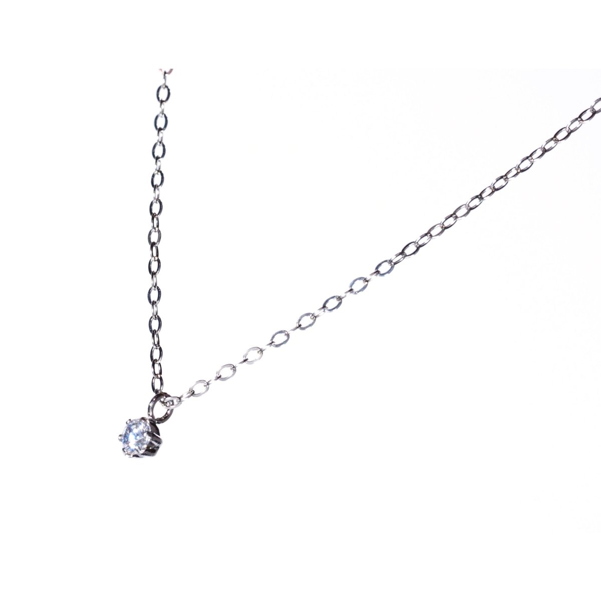プラチナ 900 一粒 ダイヤモンド ネックレス 0.1ct pt900 | Redington